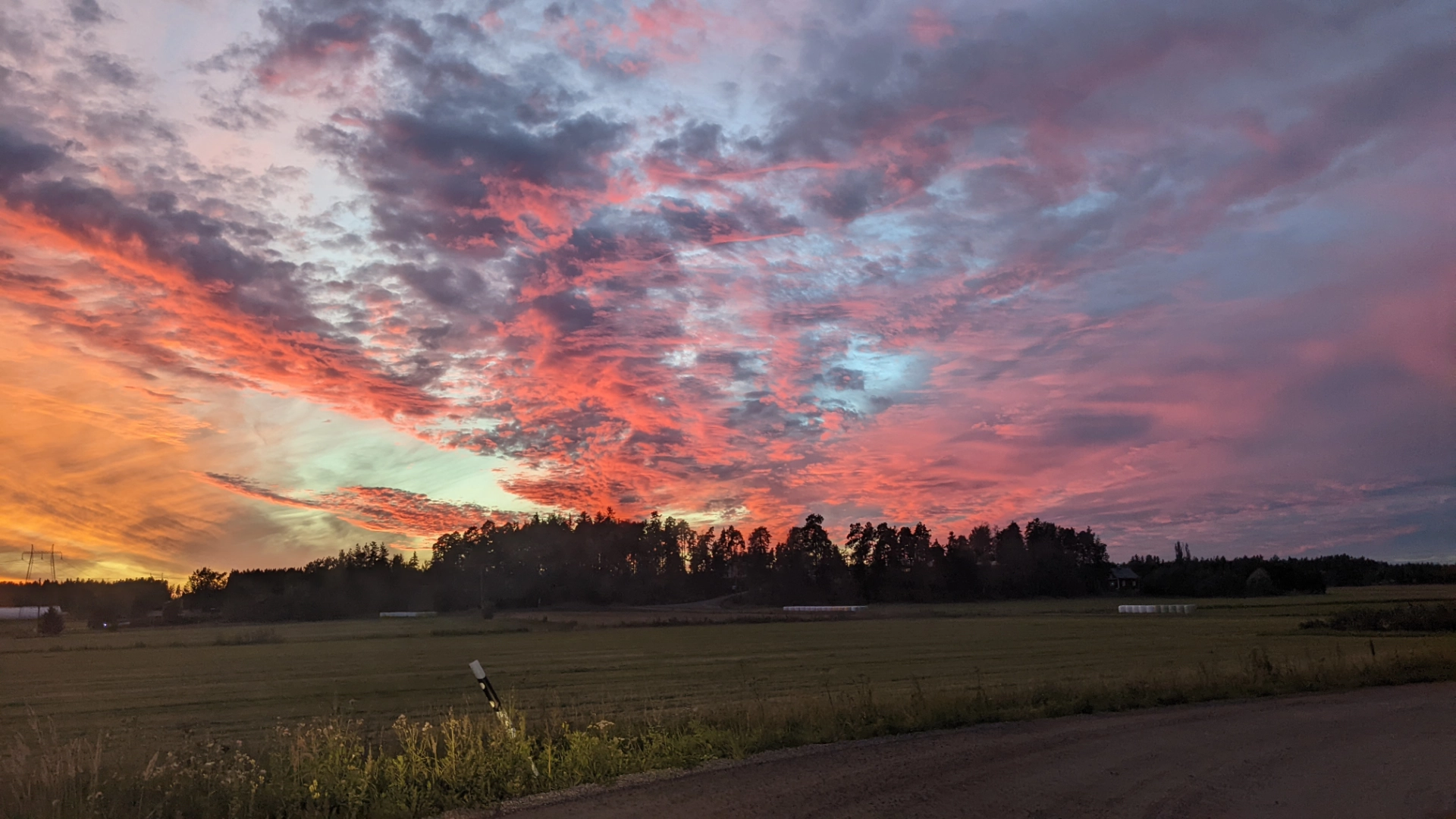 Sunset over the countryside