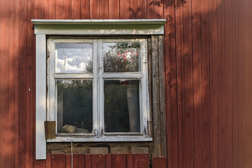 Window undergoing renovation